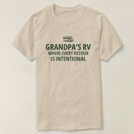 Morfar husvagn rolig camping present för resor t shirt