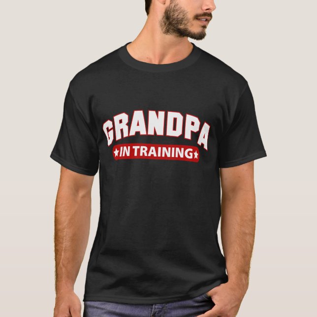Morfar i utbildning t-shirt (Framsida)