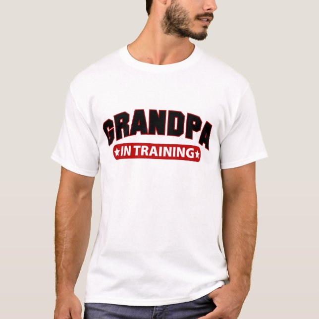 Morfar i utbildning t-shirt (Framsida)