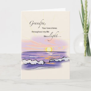 Morfar Light Grandföräldrar Day Kort