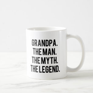 Morfar manen mythen den roliga muggen för legend kaffemugg