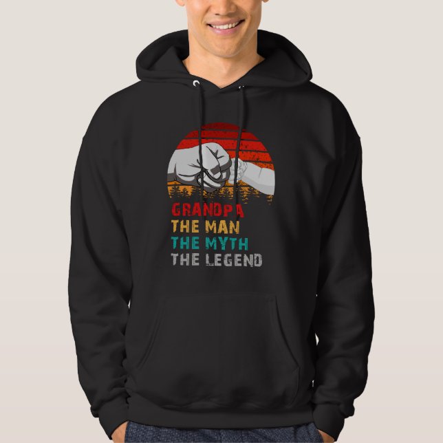 morfar mannen myten i legenden hoodie (Framsida)