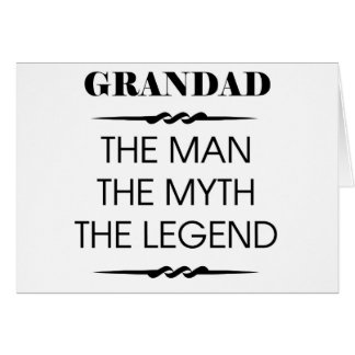 Morfar mannen på myten om förklaringen hälsningskort