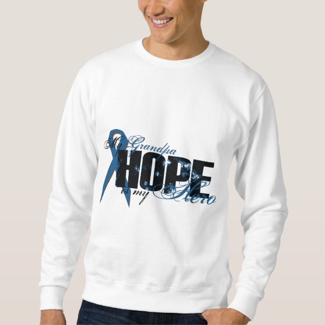 Morfar min hjälte - koloncancerhopp sweatshirt (Framsida)