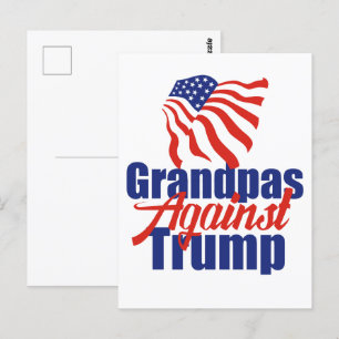 Morfar mot Trump 2024 Valpolitik Vykort