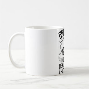 morfar motorcykel rolig lama present rolig yoga cl kaffemugg