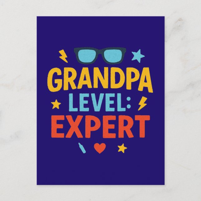 morfar nivå expert (seriestil)  vykort (Framsida)