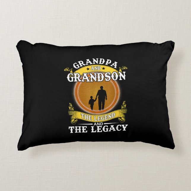 Morfar och morfar, arvet och arvet prydnadskudde (Framsidan)