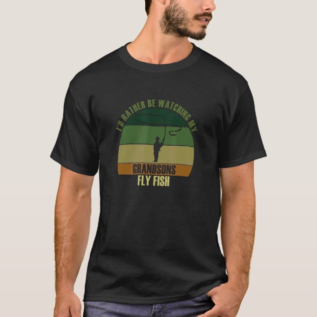 Morfar och mormor hellre titta på sonsonerna flygf t shirt (Framsida)