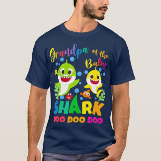 Morfar på Baby-hajens födelsedagshaj T Shirt