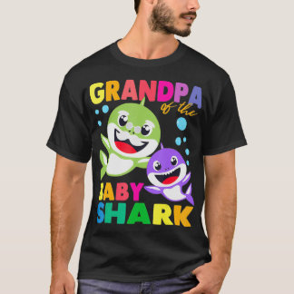 Morfar på Baby-hajens födelsedagshaj T Shirt