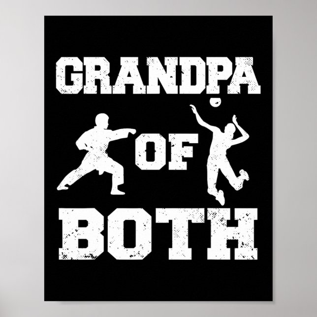 Morfar på både funny volleyll och Karate Grandpa Poster (Framsidan)