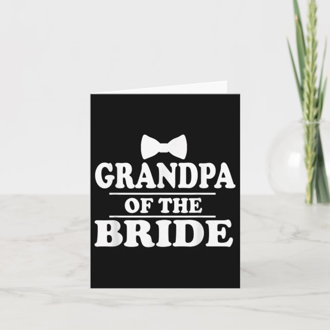 Morfar på Bride Bröllop Bachelor Bachelorette Kort (Framsida)