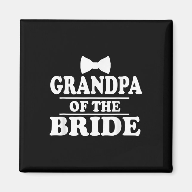 Morfar på Bride Bröllop Bachelor Bachelorette Magnet (Framsidan)