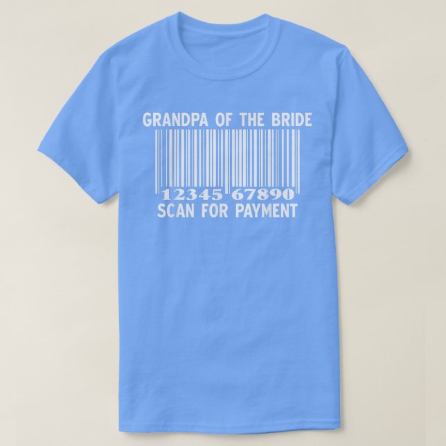 Morfar på Bride Scan for Payment Bröllop Part T Shirt (Design framsida)