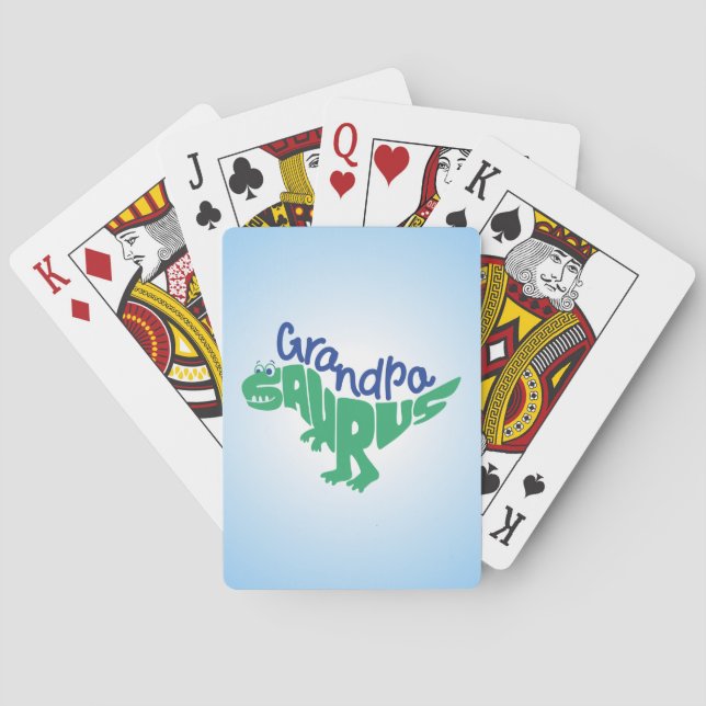 Morfar Saurus Graphic Casinokort (Baksidan)