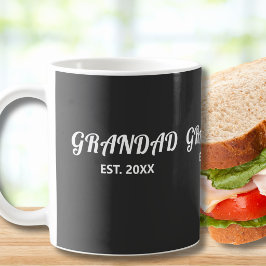 Morfar Setade Fet Vit Typografi Kaffemugg