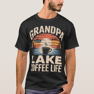 Morfar sjö kaffe Liv Avslappnad Fiske T Shirt