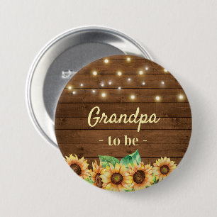 Morfar ska vara New Grandfather Rustic Baby Shower Knapp