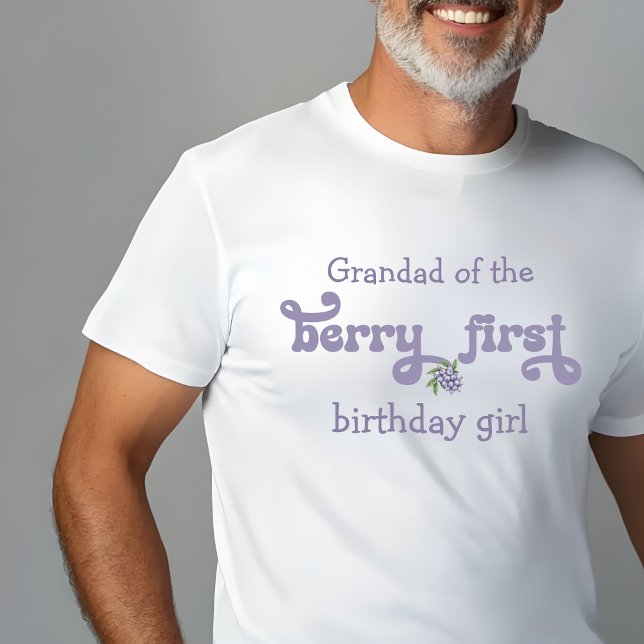Morfar till Berry First Fairy Första födelsedagen T Shirt (Skapare uppladdad)