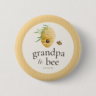 Morfar Till Bi Humlebi Bebis firande Familj Pin Knapp