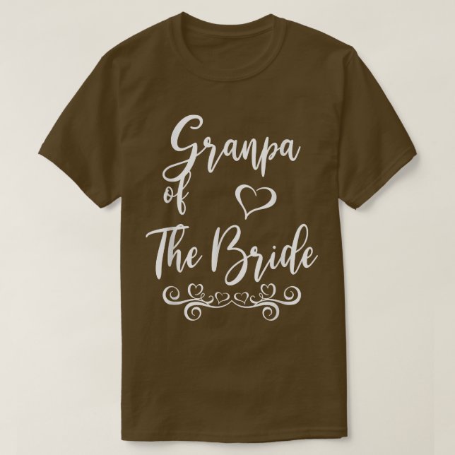 Morfar till brud och brudgum bröllopsmatchning  t shirt (Design framsida)