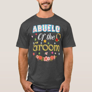 Morfar till brudgummen bröllopsfest familj blomma t shirt