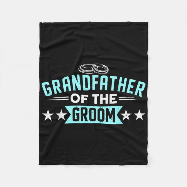 Morfar till brudgummen matchande möhippa t-shirt fleecefilt (Framsidan)