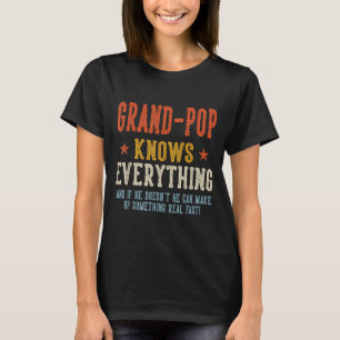 Morfar vet allt fars dag retro t shirt