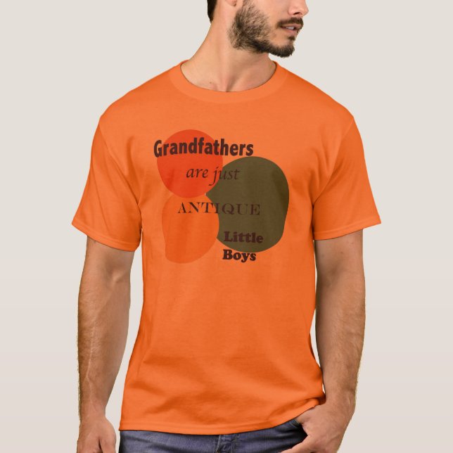 Morfarfar är antika små pojkar T Shirt (Framsida)