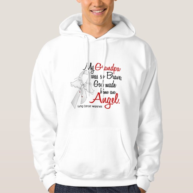 Morfarlungcancer för ängel 2 sweatshirt med luva (Framsida)