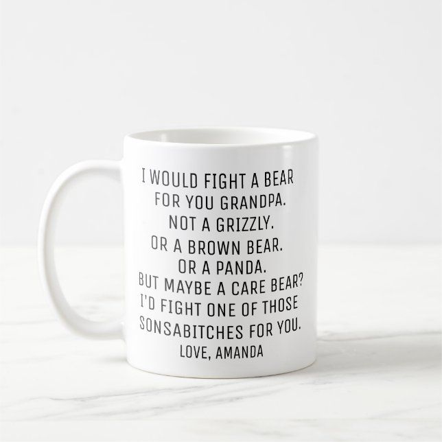 Morfarpresent rolig Morfarpresent skräddarsydd pre Kaffemugg (Vänster)