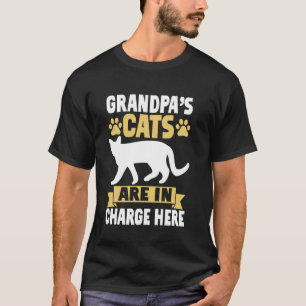 Morfars2019s Katter Är Här Härskande Katt Morfar T Shirt