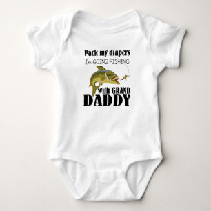 Morfars fiskande Buddy Baby Bodykostym - Romper T Shirt