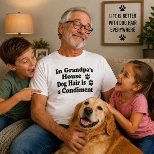 Morfars hus hundhår krydda Rolig hund present  T Shirt