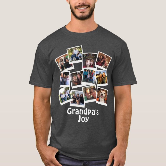 Morfars Joy Photo Ram Collage Modern Trendig T Shirt (Framsida)