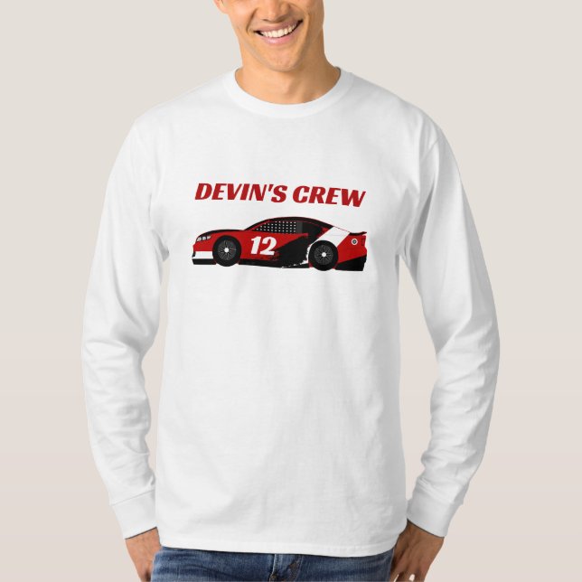 Morfars röda racerbilsklubbs födelsedagsfest t shirt (Framsida)