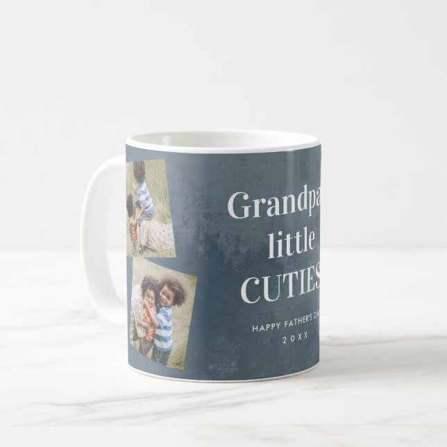 Morfars söta gosedos - fotokollage fars dag kaffemugg (Framsida vänster)