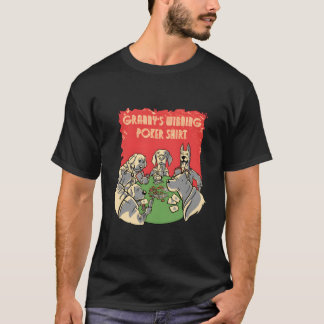 Morfars vinnande poker kasino kortspel spelande t shirt