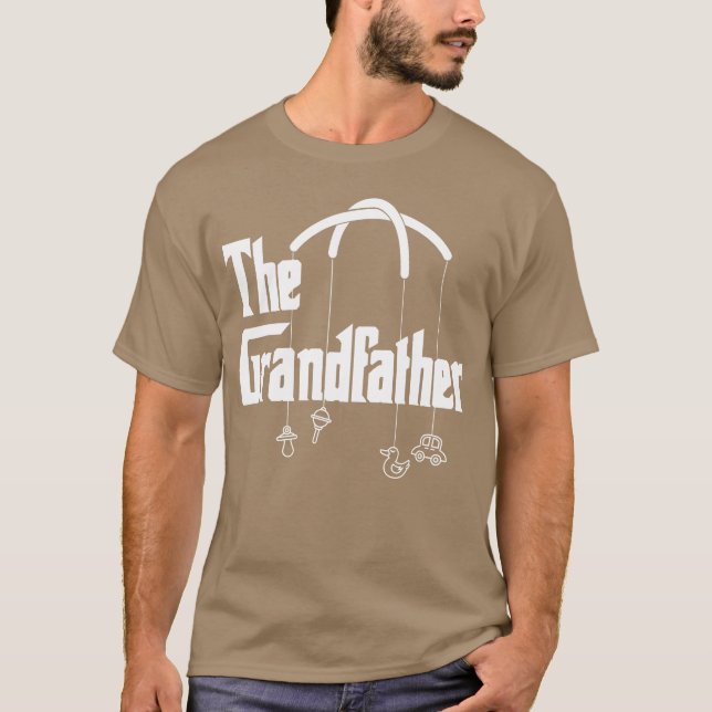 Morfarssitat Rollig Design för Retro Morfäder T Shirt (Framsida)