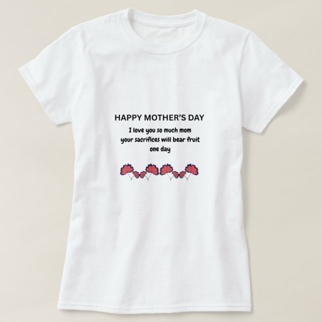 Morfdags uppoffrande Citat T-Shirt (Design framsida)