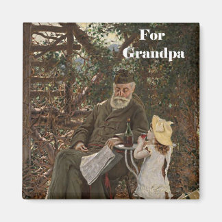 Morförälderns morfar Grandpa Granddotters målning Magnet