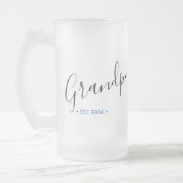 Morföräldradagen Grandpa-inrättad år Frostat Ölglas