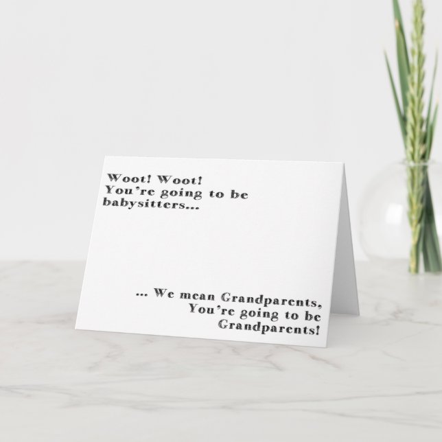 Morföräldrar Baby-aviseringskort Meddelande (Framsida)