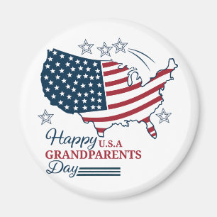 Morföräldrar Day 2025 USA Vector Magnet