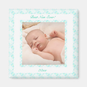 Morföräldrar Day Blue Best Nan Aldrig Photo Gift Magnet