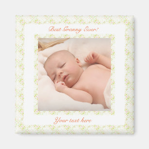 Morföräldrar Day Grönt Best Granny All Photo Gift Magnet