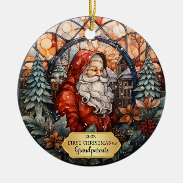Morföräldrar Första jultomten Ornament (Framsidan)