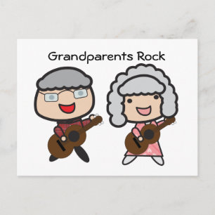 Morföräldrar Sten Funny Grandföräldrar Day Guitar Vykort