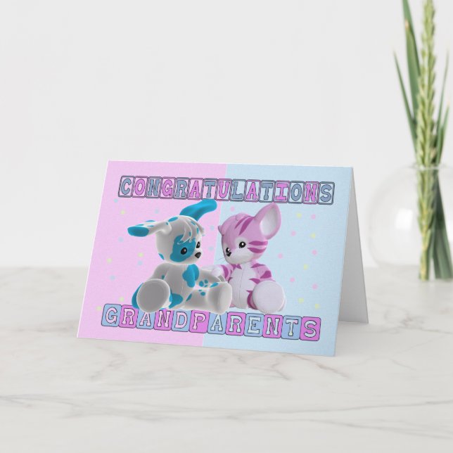 Morföräldrar till twillingargrattis kort (Framsida)